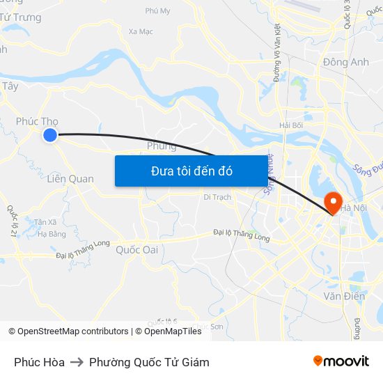 Phúc Hòa to Phường Quốc Tử Giám map