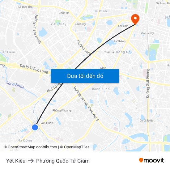 Yết Kiêu to Phường Quốc Tử Giám map