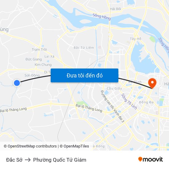 Đắc Sở to Phường Quốc Tử Giám map