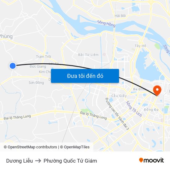 Dương Liễu to Phường Quốc Tử Giám map