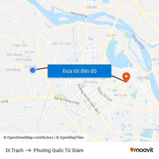 Di Trạch to Phường Quốc Tử Giám map