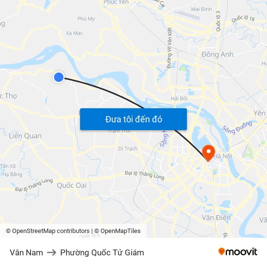 Vân Nam to Phường Quốc Tử Giám map