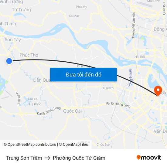 Trung Sơn Trầm to Phường Quốc Tử Giám map