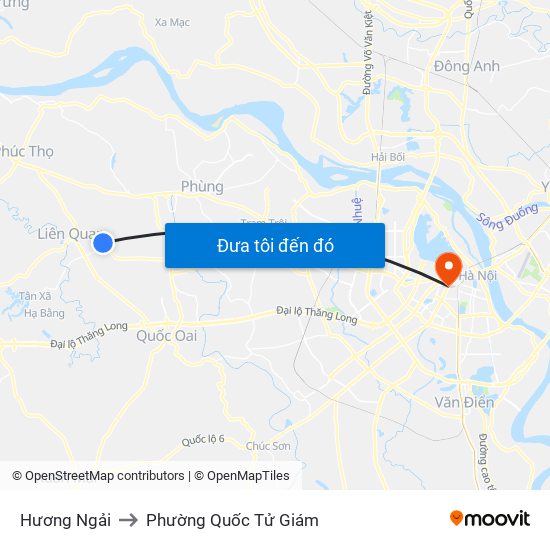 Hương Ngải to Phường Quốc Tử Giám map