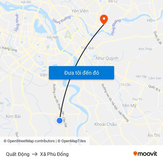 Quất Động to Xã Phù Đổng map