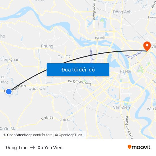 Đồng Trúc to Xã Yên Viên map