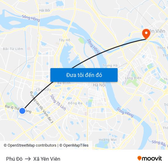 Phú Đô to Xã Yên Viên map