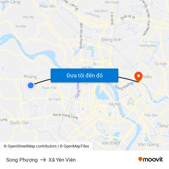 Song Phượng to Xã Yên Viên map