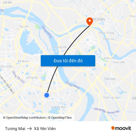 Tương Mai to Xã Yên Viên map