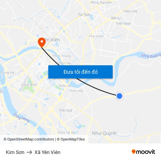 Kim Sơn to Xã Yên Viên map