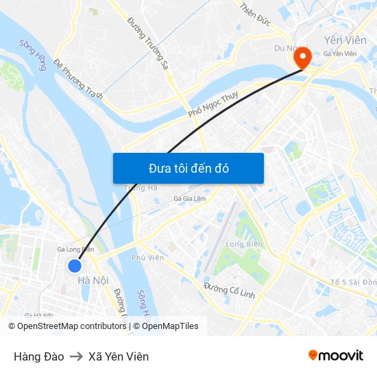 Hàng Đào to Xã Yên Viên map