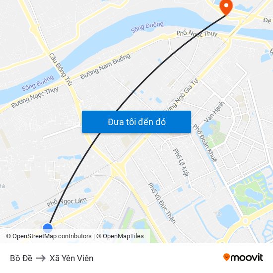 Bồ Đề to Xã Yên Viên map