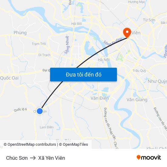 Chúc Sơn to Xã Yên Viên map