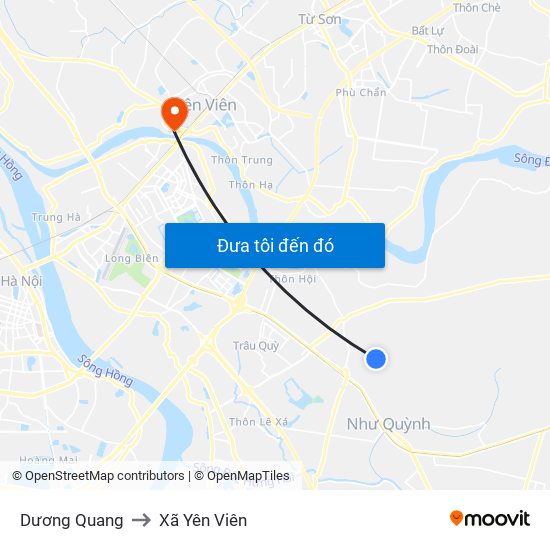 Dương Quang to Xã Yên Viên map