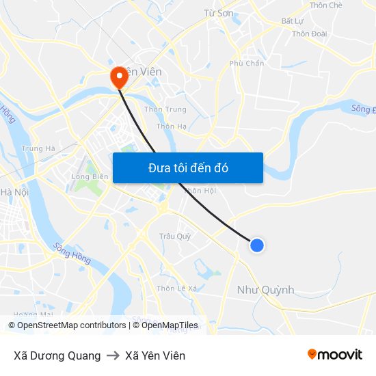 Xã Dương Quang to Xã Yên Viên map