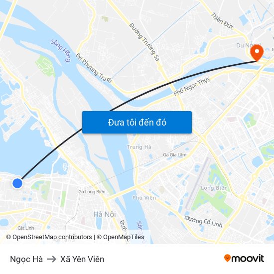 Ngọc Hà to Xã Yên Viên map