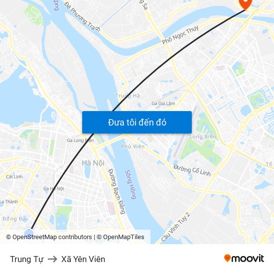 Trung Tự to Xã Yên Viên map