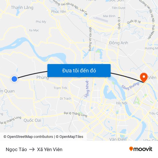 Ngọc Tảo to Xã Yên Viên map