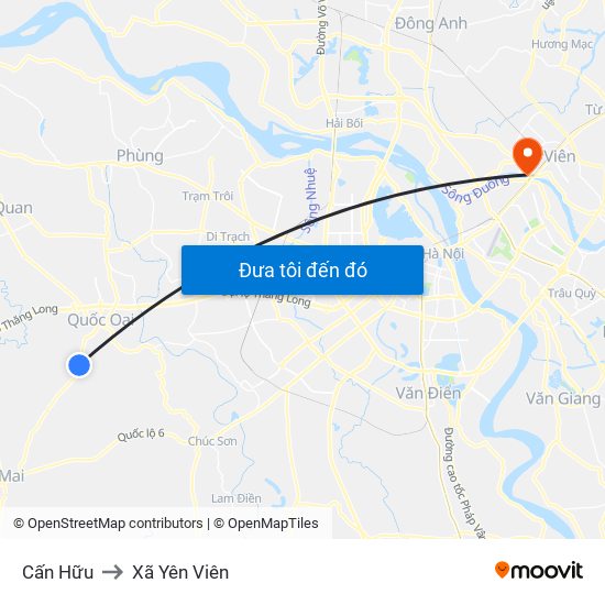 Cấn Hữu to Xã Yên Viên map