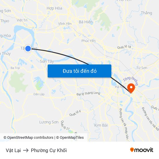 Vật Lại to Phường Cự Khối map