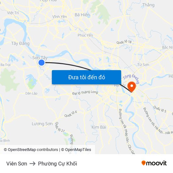 Viên Sơn to Phường Cự Khối map