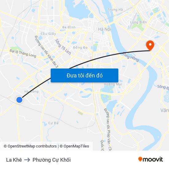 La Khê to Phường Cự Khối map