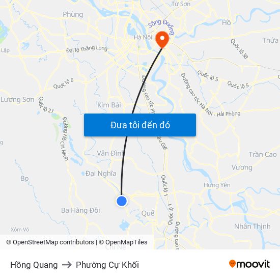 Hồng Quang to Phường Cự Khối map