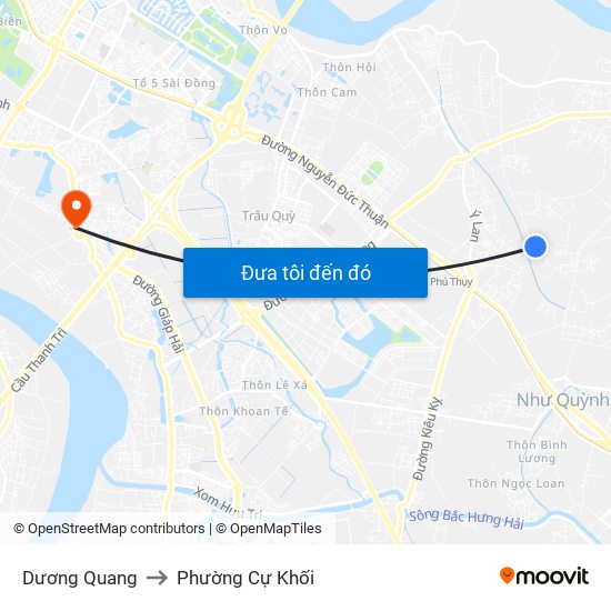 Dương Quang to Phường Cự Khối map