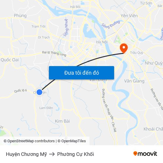 Huyện Chương Mỹ to Phường Cự Khối map