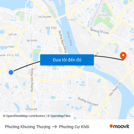 Phường Khương Thượng to Phường Cự Khối map