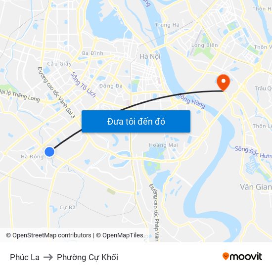 Phúc La to Phường Cự Khối map