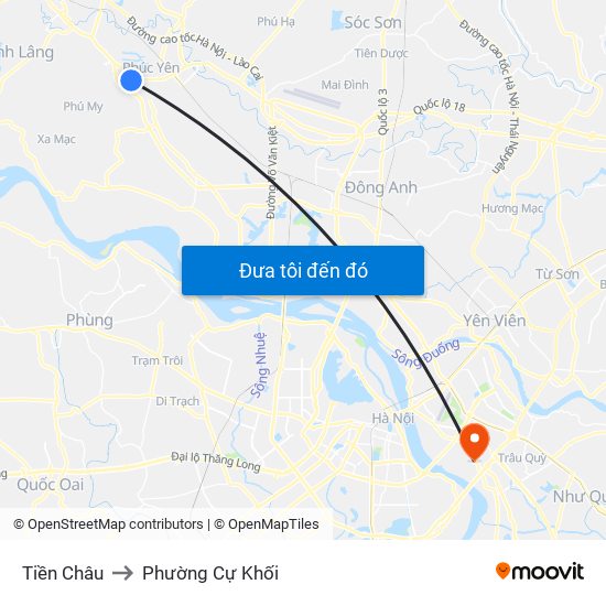 Tiền Châu to Phường Cự Khối map