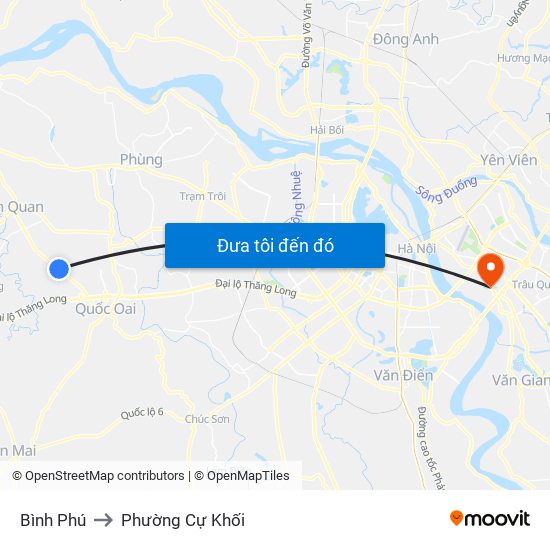 Bình Phú to Phường Cự Khối map