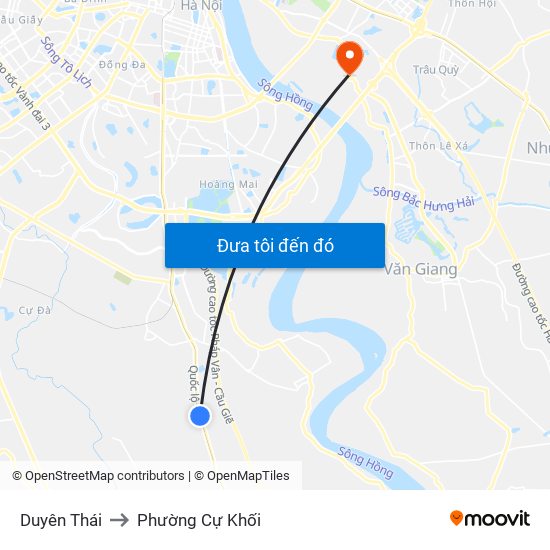 Duyên Thái to Phường Cự Khối map
