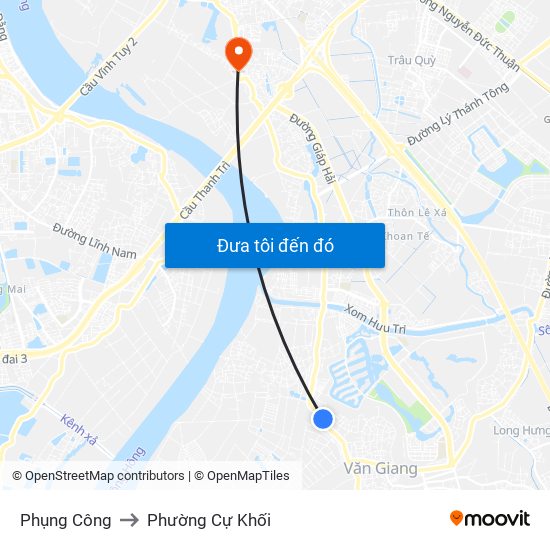 Phụng Công to Phường Cự Khối map