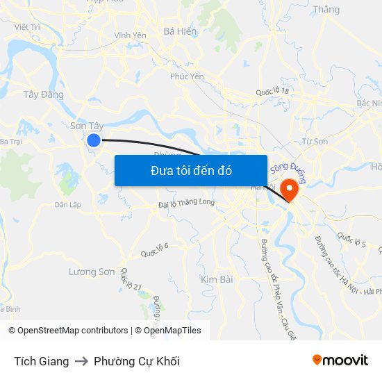 Tích Giang to Phường Cự Khối map