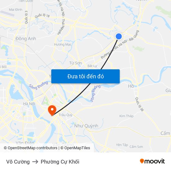 Võ Cường to Phường Cự Khối map