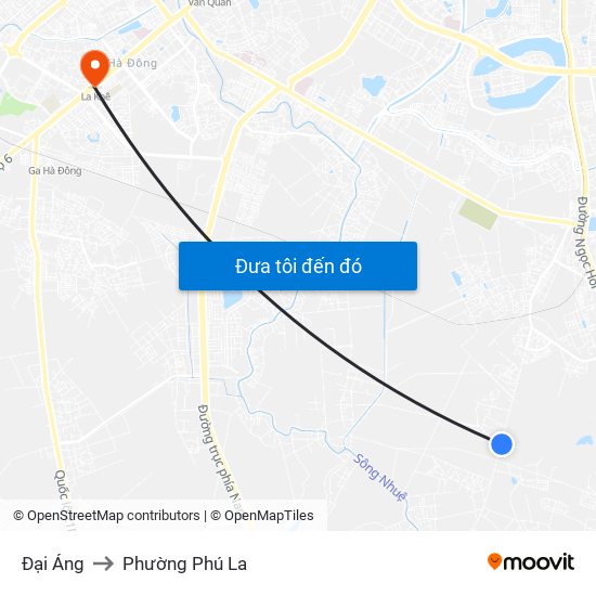 Đại Áng to Phường Phú La map