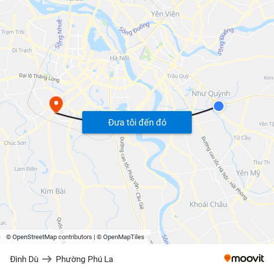 Đình Dù to Phường Phú La map
