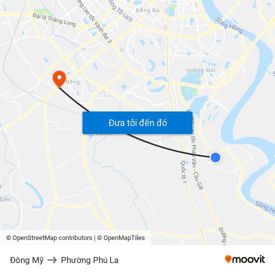 Đông Mỹ to Phường Phú La map