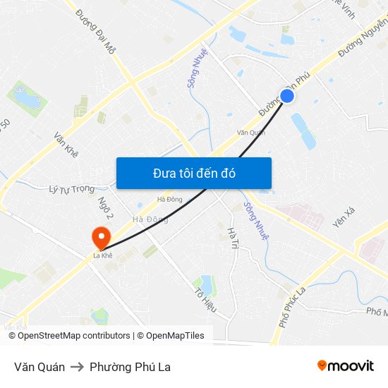 Văn Quán to Phường Phú La map