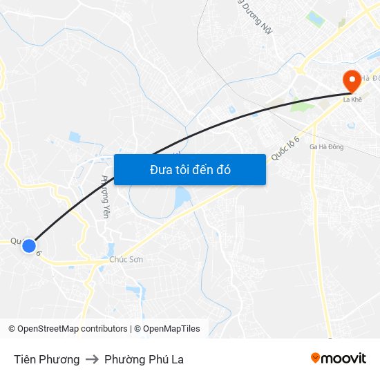 Tiên Phương to Phường Phú La map