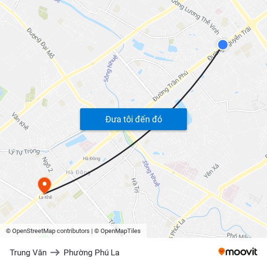 Trung Văn to Phường Phú La map
