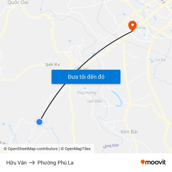 Hữu Văn to Phường Phú La map