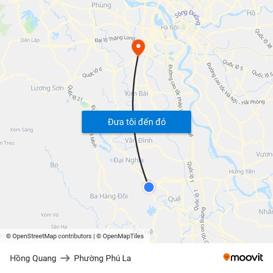 Hồng Quang to Phường Phú La map