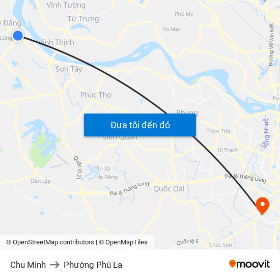 Chu Minh to Phường Phú La map