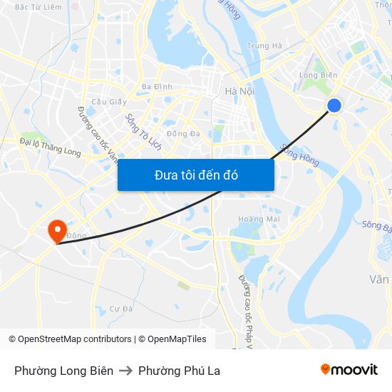 Phường Long Biên to Phường Phú La map