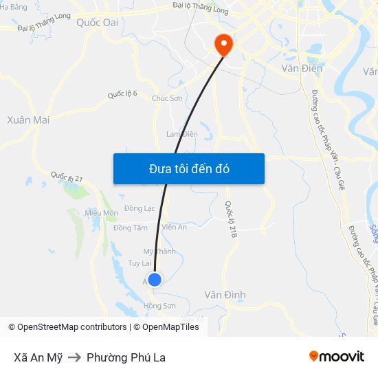 Xã An Mỹ to Phường Phú La map