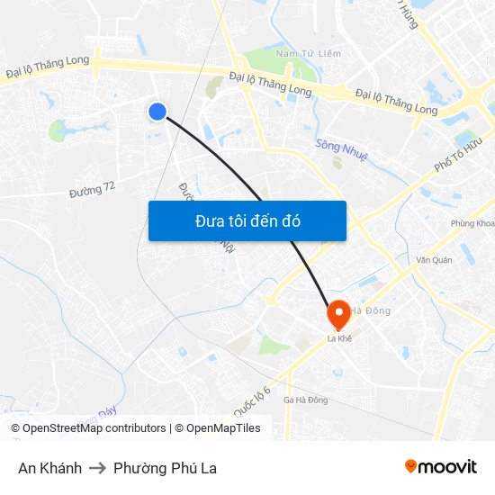 An Khánh to Phường Phú La map