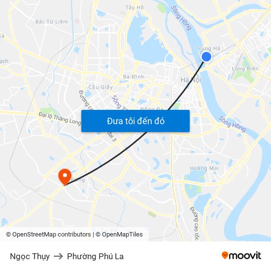 Ngọc Thụy to Phường Phú La map